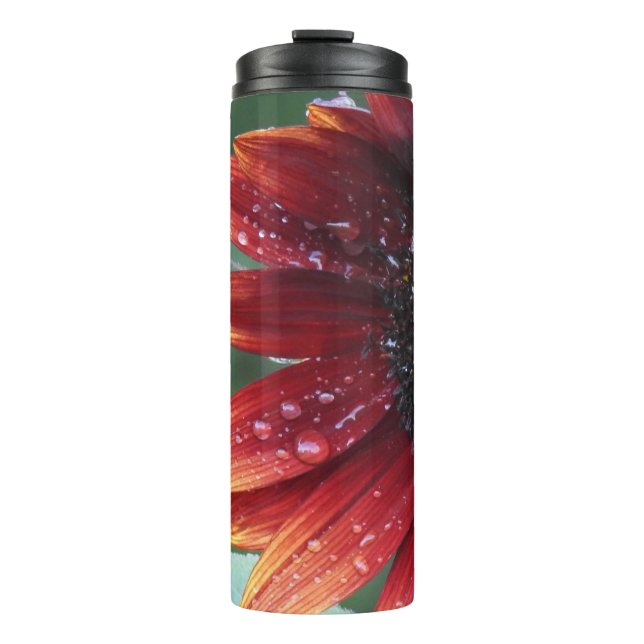 Red Sunflower Thermal Tumbler (Front)