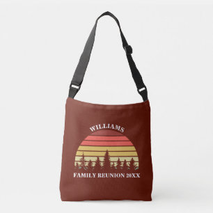 Red Sunset Forest Custom Camping Hiking Crossbody Bag