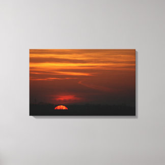Red Sunset over the Midwest Canvas Print
