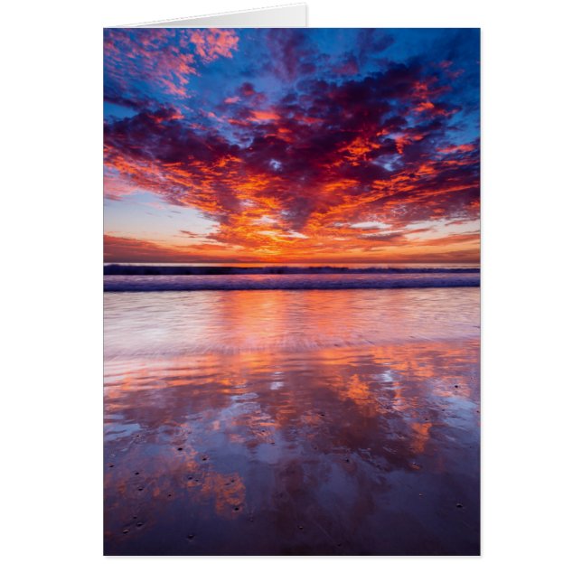 Red sunset over the sea, California (Front)