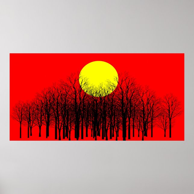 Red Sunset Poster (Front)