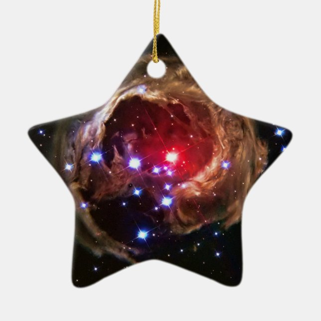Red Supergiant Star V838 Monocerotis Ceramic Tree Decoration (Front)
