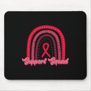 Red Support Squad Rainbow Blood Cancer Awareness W Mouse Pad