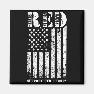 RED Support Troops Remember Everyone Deployed RED Magnet