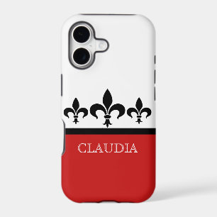 Red Swanky Fleur De Lis BT iPhone 5 Case
