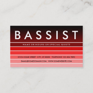 red swatch BASSIST Business Card