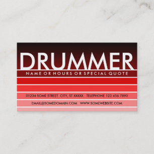 red swatch DRUMMER Business Card