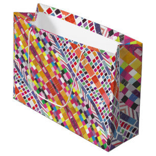 Red Swatches and Colourful Pixels Gift Bag