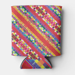 red swatches, stripes, and colourful pixels can cooler