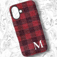 Red Sweater Buffalo Plaid Check