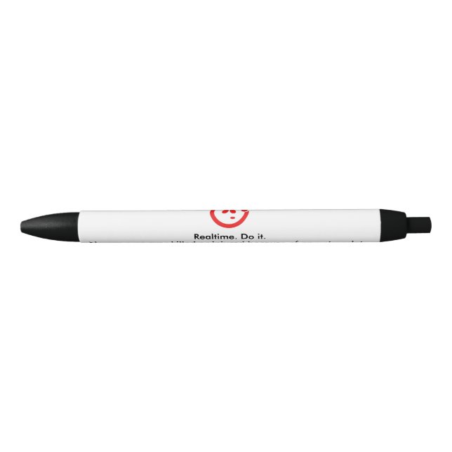 Red Sweaty Write Realtime Court Reporting Black Ink Pen (Front)
