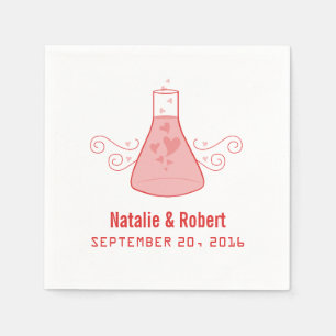 Red Sweet Chemistry Paper Napkins