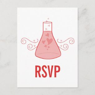 Red Sweet Chemistry RSVP Postcard
