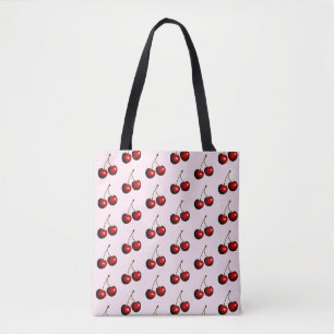 Red Sweet Cherries Tote Bag - Custom Colour