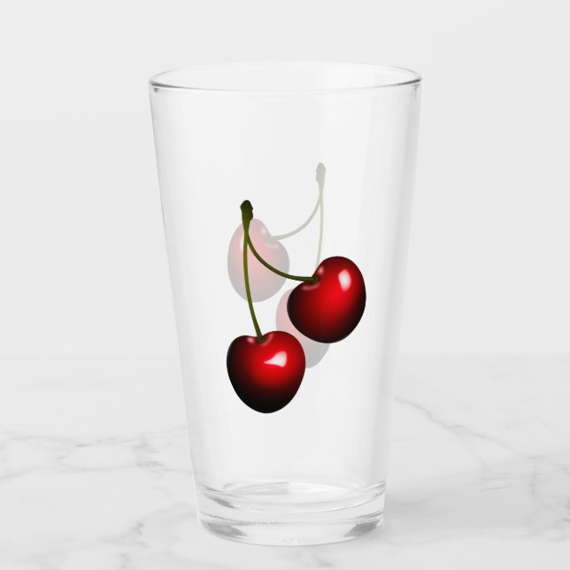 Red Sweet Cherry Glass (Front)