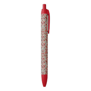 Red Sweet Hearts Black Ink Pen