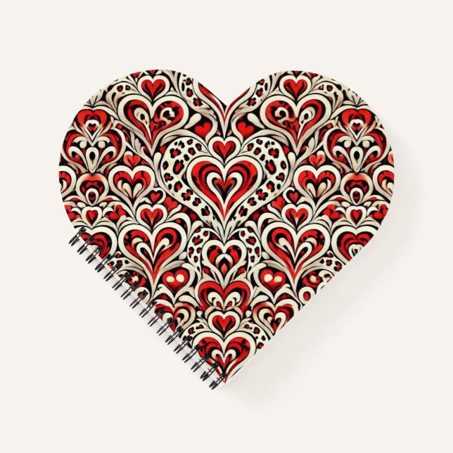 Red Sweet Hearts  Notebook (Front)