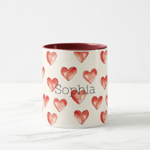 Red Sweet Hearts Valentine's Day Mug