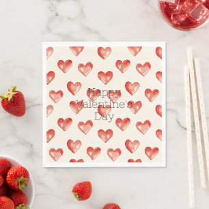 Red Sweet Hearts Valentine's Day Napkin