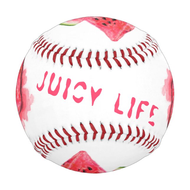 Red Sweet Juicy Watermelon Baseball (Back)