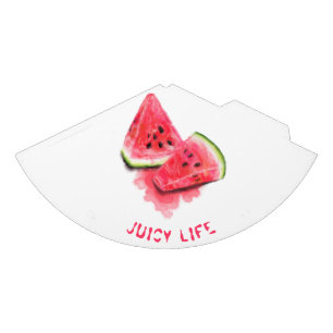 Red Sweet Juicy Watermelon Pieces Tasty - Fresh Party Hat