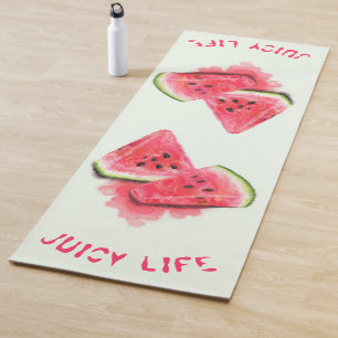 Red Sweet Juicy Watermelons Yoga Mat Painting