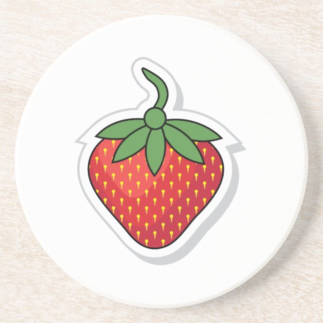 Red Sweet Strawberry Coaster (Front)