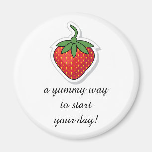 Red Sweet Strawberry - edit phrase Magnet