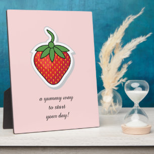 Red Sweet Strawberry - edit phrase Plaque