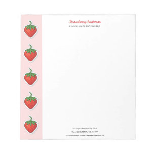 Red Sweet Strawberry Notepad