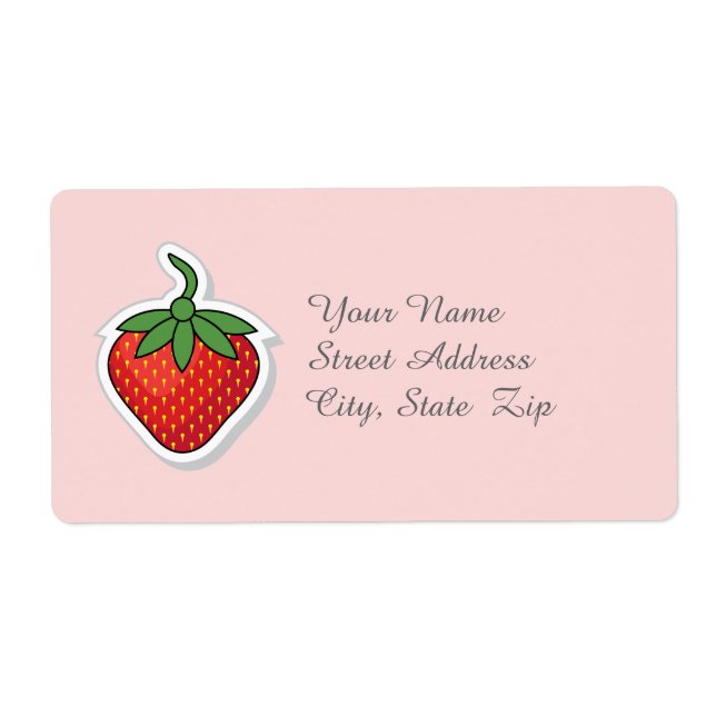 Red Sweet Strawberry - template Your address (Front)
