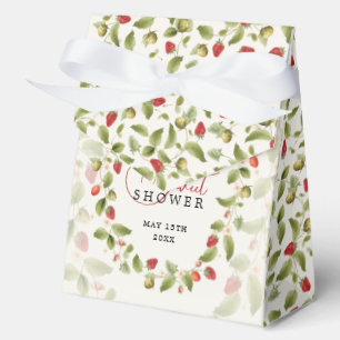 Red Sweet Strawberry Wildflower Wreath Baby Shower Favour Box
