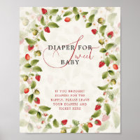 Red Sweet Strawberry Wildflower Wreath Baby Shower