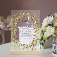 Red Sweet Wild Strawberry Flowers Baby Shower