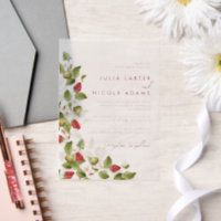Red Sweet Wild Strawberry Flowers Wedding