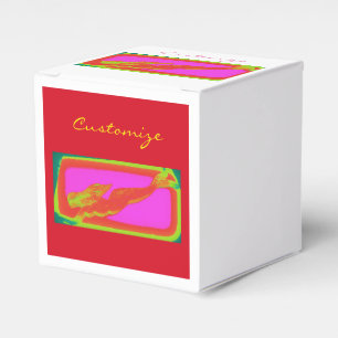 red swimming mermaid favour box