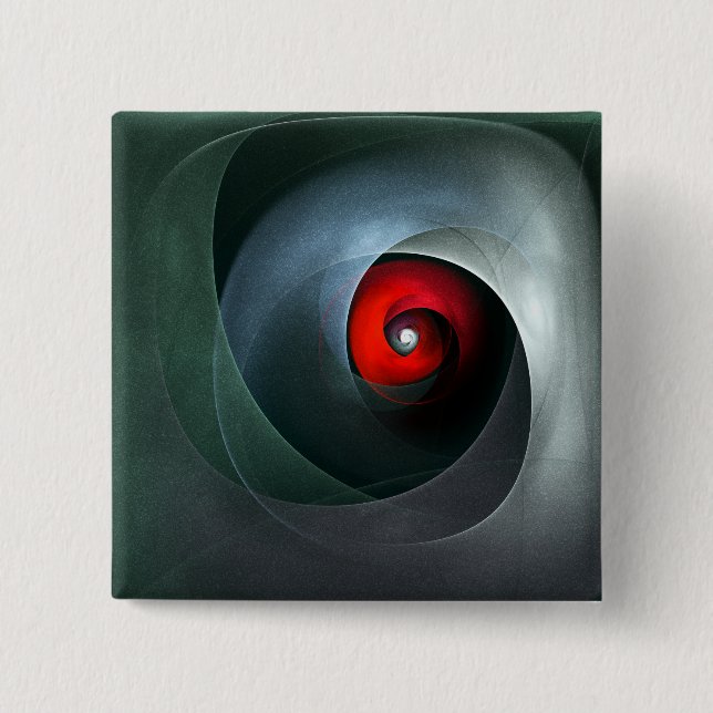 Red Swirl Artistic Modern Abstract Art Pattern #19 15 Cm Square Badge (Front)