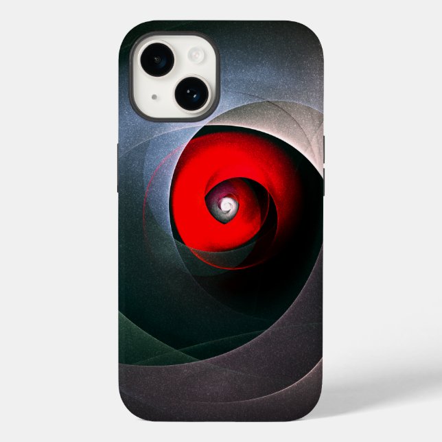 Red Swirl Artistic Modern Abstract Art Pattern #19 Case-Mate iPhone Case (Back)