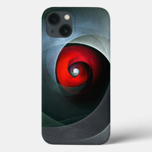 Red Swirl Artistic Modern Abstract Art Pattern #19 iPhone 13 Case