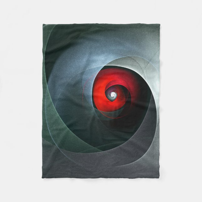 Red Swirl Artistic Modern Abstract Art Pattern #19 Fleece Blanket (Front)