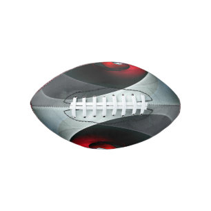 Red Swirl Artistic Modern Abstract Art Pattern #19 Football