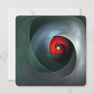 Red Swirl Artistic Modern Abstract Art Pattern #19 Invitation