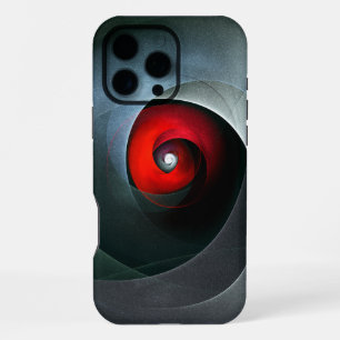 Red Swirl Artistic Modern Abstract Art Pattern #19 iPhone 16 Pro Max Case