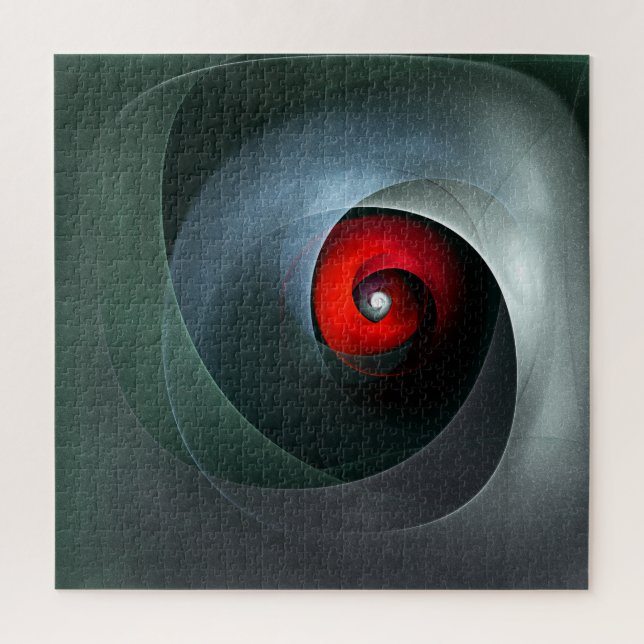 Red Swirl Artistic Modern Abstract Art Pattern #19 Jigsaw Puzzle (Vertical)