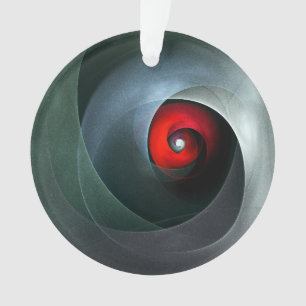 Red Swirl Artistic Modern Abstract Art Pattern #19 Ornament