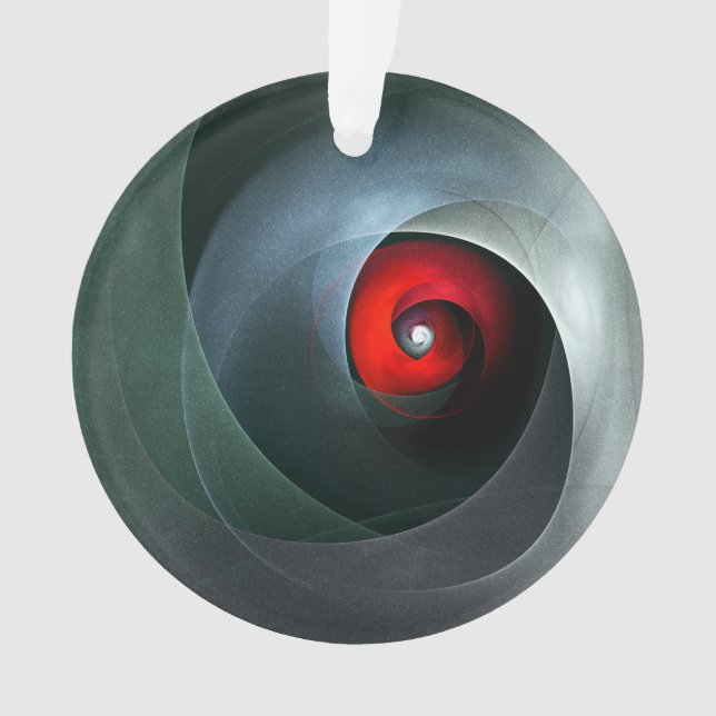 Red Swirl Artistic Modern Abstract Art Pattern #19 Ornament (Front)