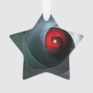 Red Swirl Artistic Modern Abstract Art Pattern #19 Ornament