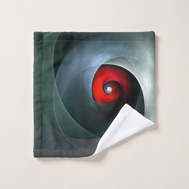 Red Swirl Artistic Modern Abstract Art Pattern #19 Wash Cloth (Wash Cloth)