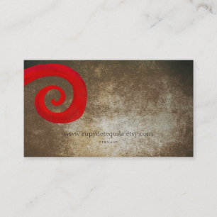 Red Swirl Business Card