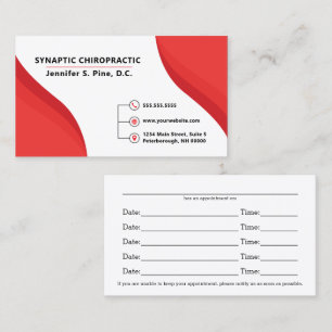 Red Swirl Professional Multiple Appointment Cards